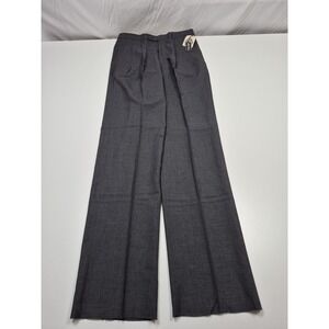 VTG Haspel Pants Mens 31x36 Gray Wool Flannel Pleated Straight Howard Unhemmed